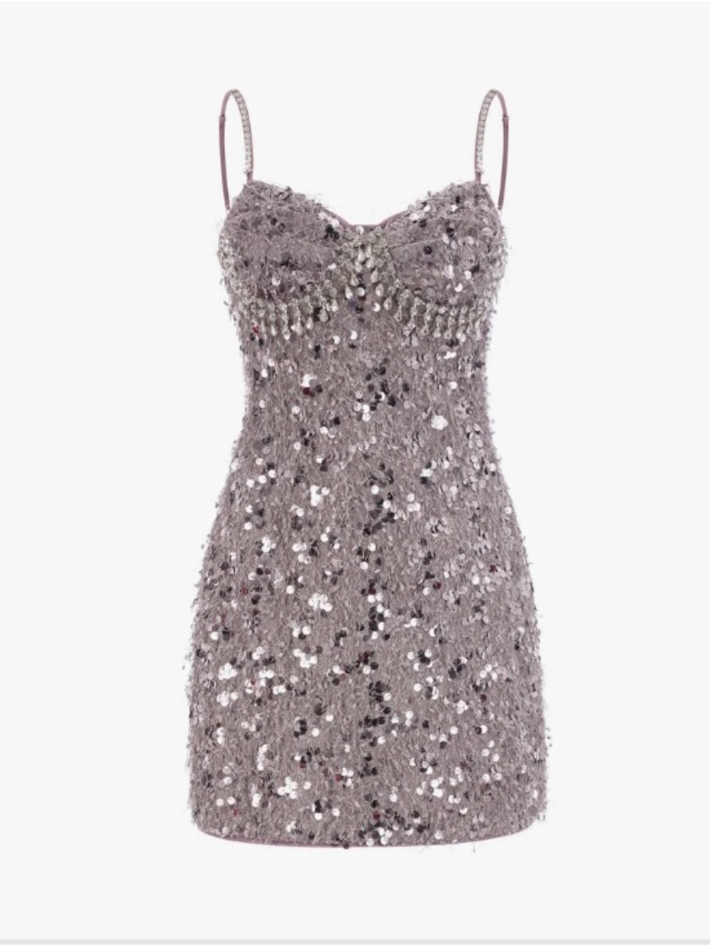 Lucena purple embellished mini dress